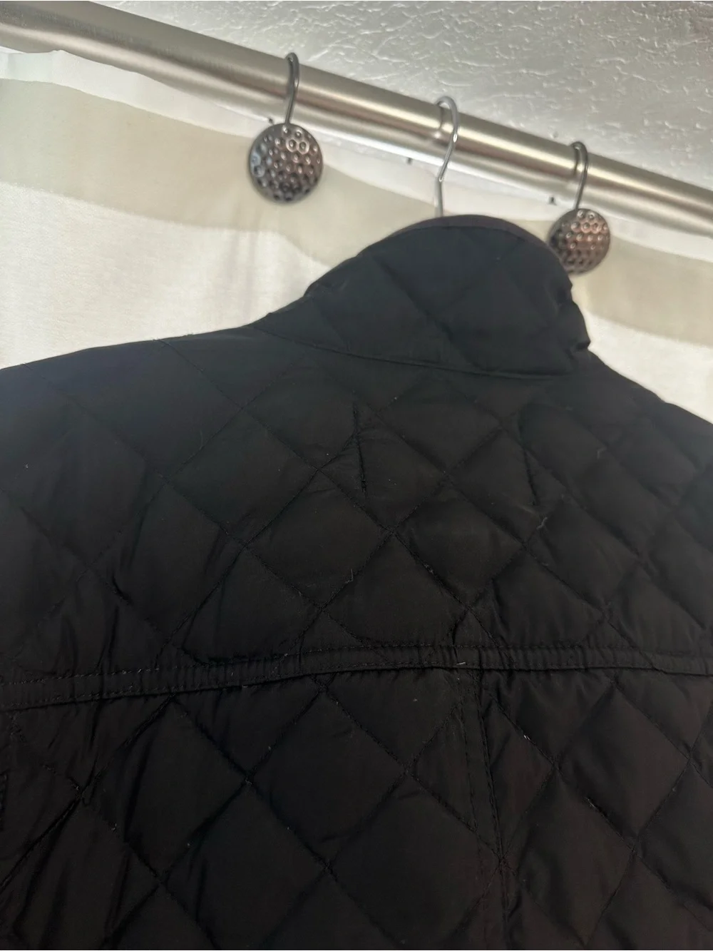 J. Crew Black Quilted Lightweight Jacket with Snap Pockets
